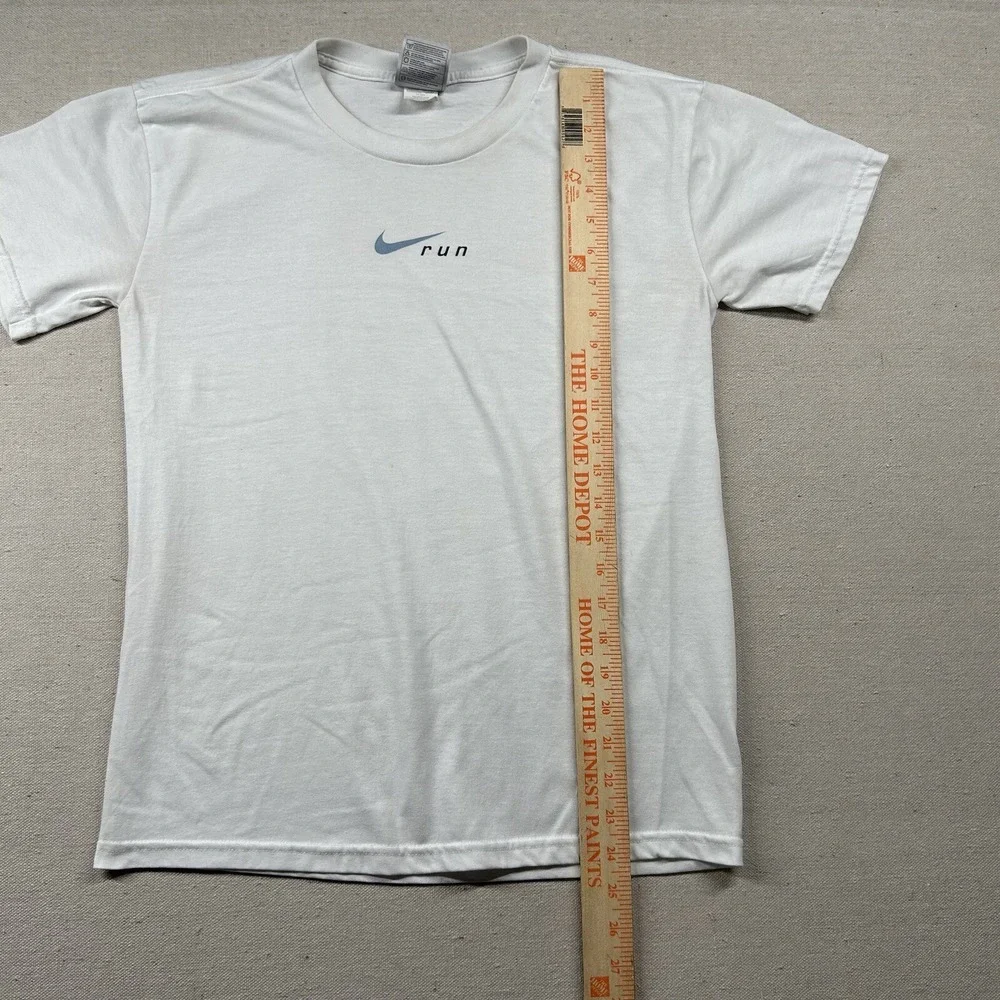 Vintage Nike Shirt Womens Medium‎ Run Center Check Swoosh Basic USA 90s